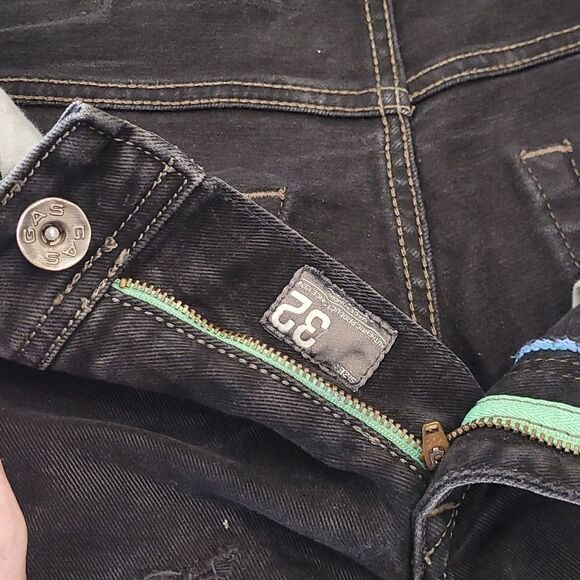 Gas BLACK DISTRESSED JEANS - Picture 5 of 9